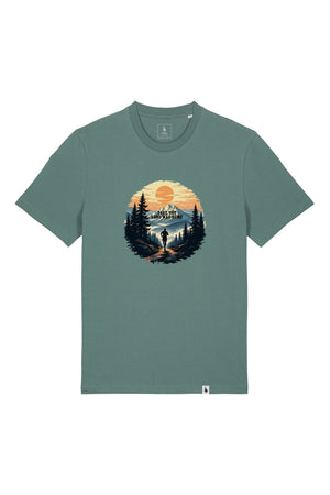 Tricou unisex Sting, print Long way, Green Bay - față