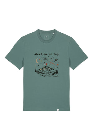Tricou unisex Sting, print Meet me on top, Green Bay - față