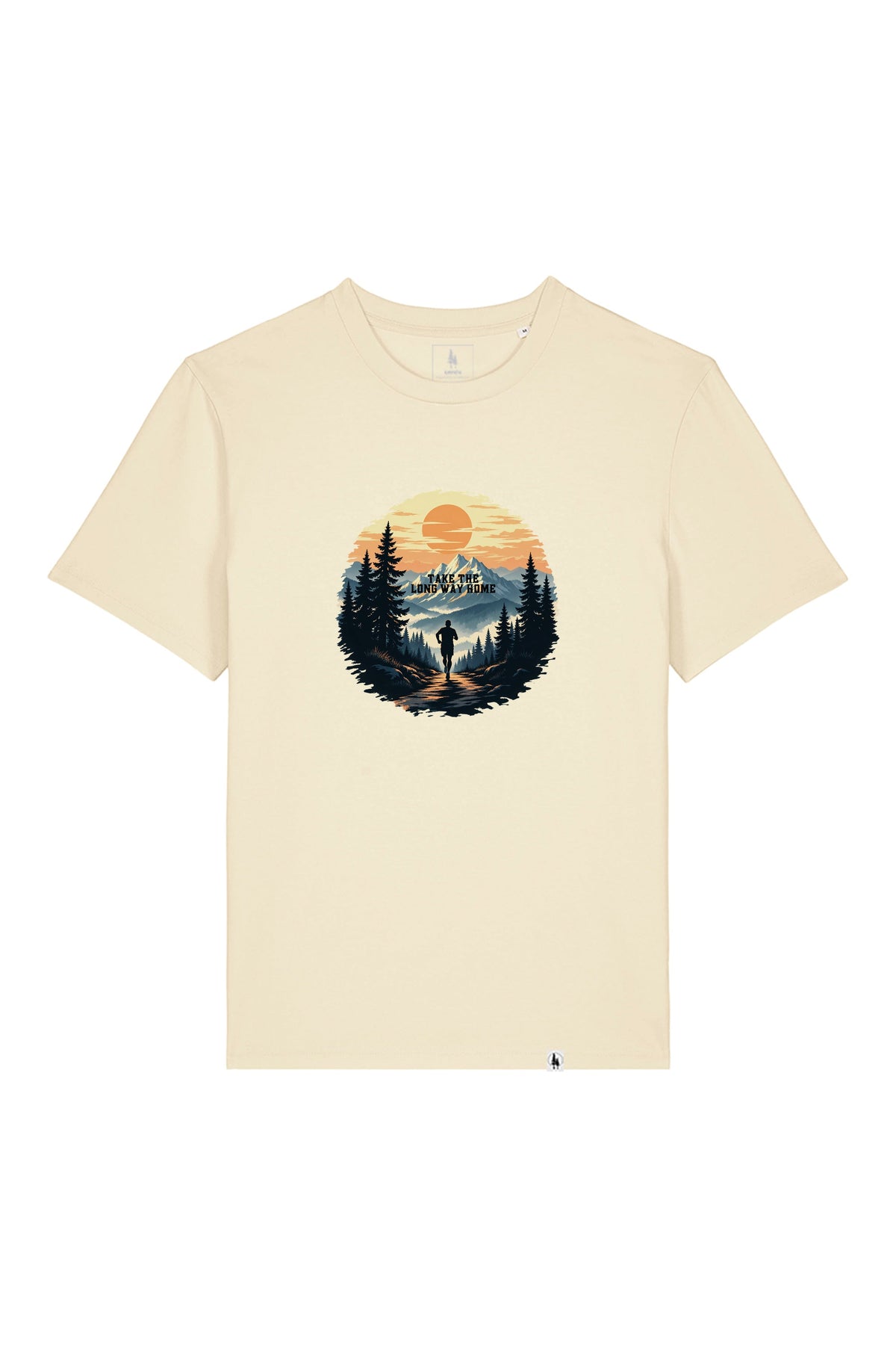 Tricou unisex Sting, print Long way, Honey Paper - față