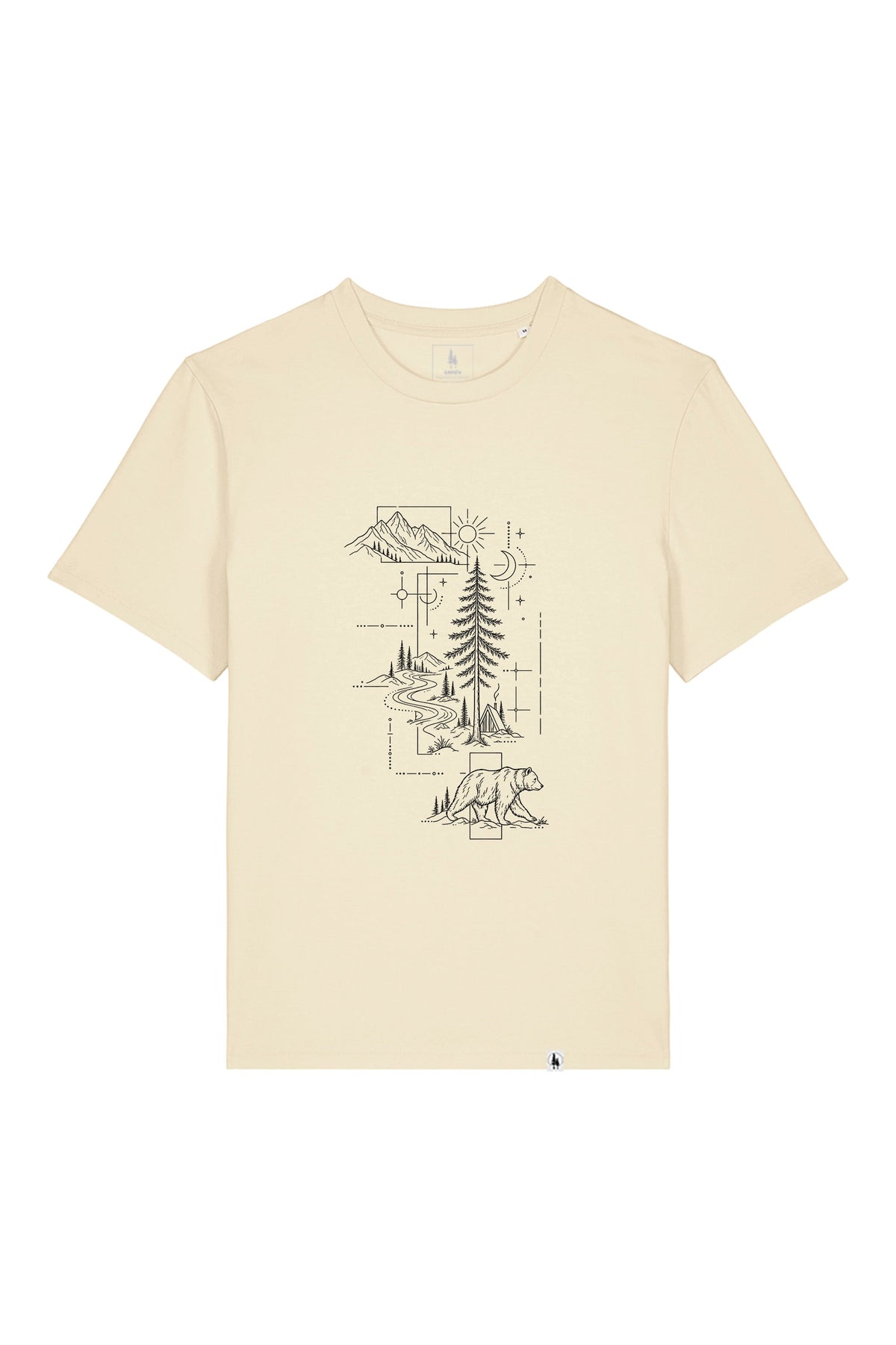 Tricou unisex Sting, print Line art nature, Honey Paper - față