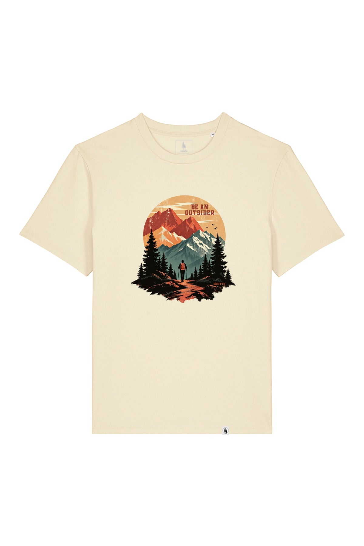 Tricou unisex Sting, print Be an outsider, Honey Paper - față