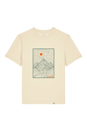 Tricou unisex Sting, print Horizons line art, Honey Paper - față