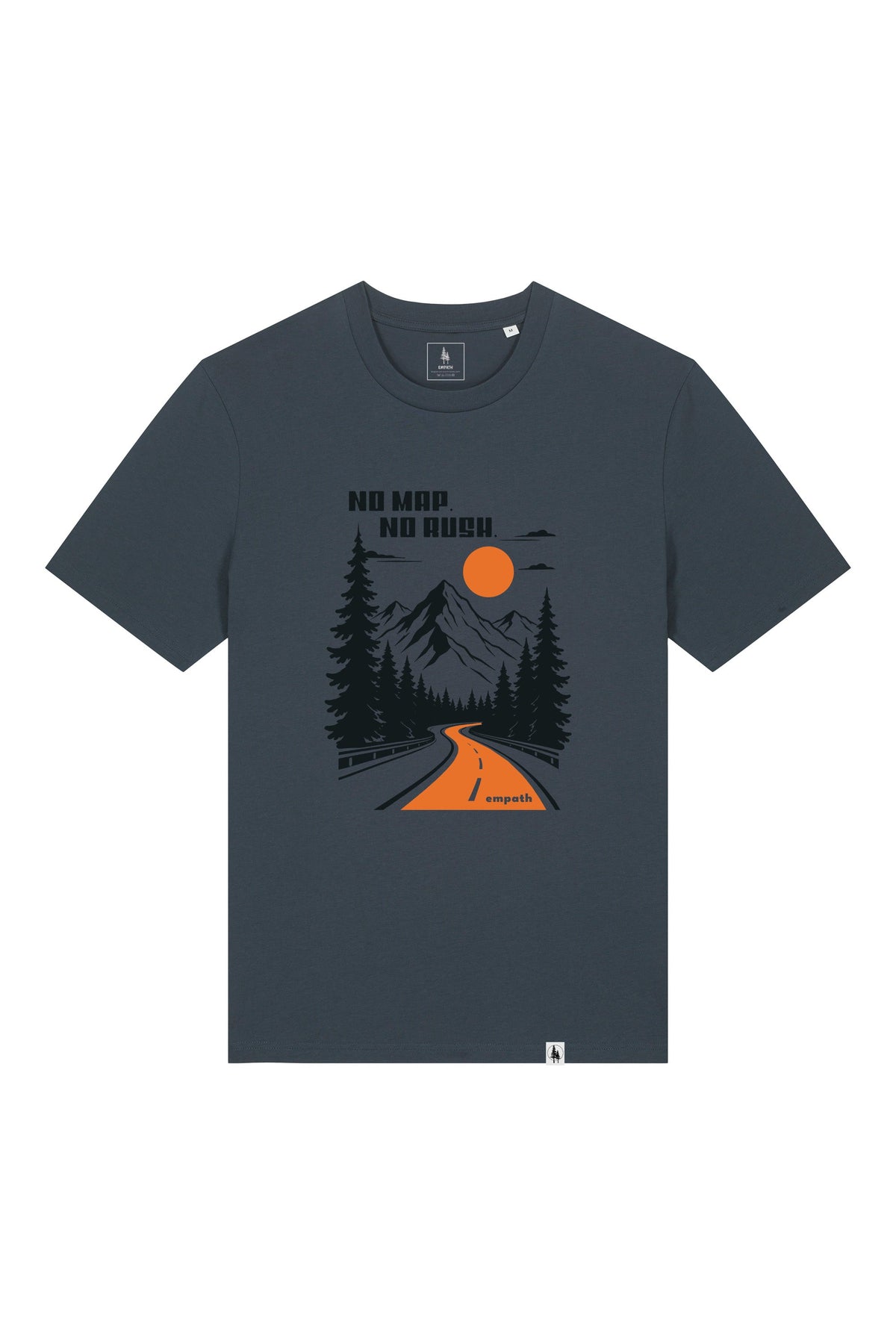 Tricou unisex Sting, print No map, India Ink Grey - față