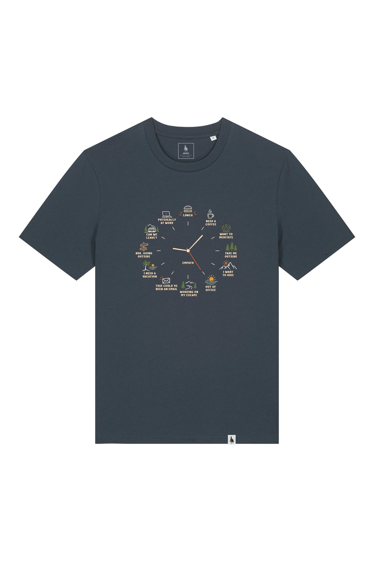Tricou unisex Sting, print Time to, India Ink Grey - față