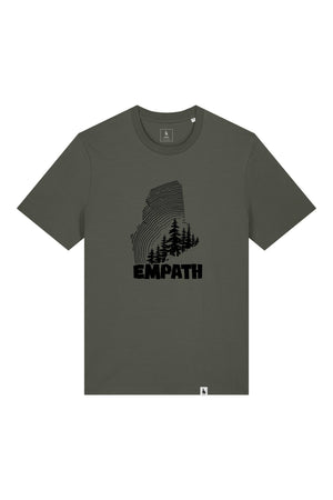 Tricou unisex Sting, print Wood, Khaki - față