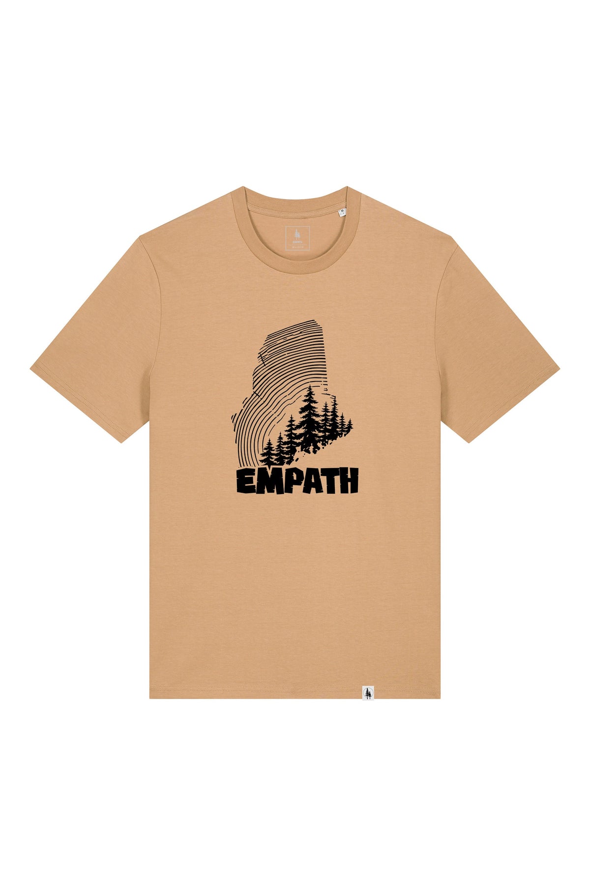 Tricou unisex Sting, print Wood, Latte - față