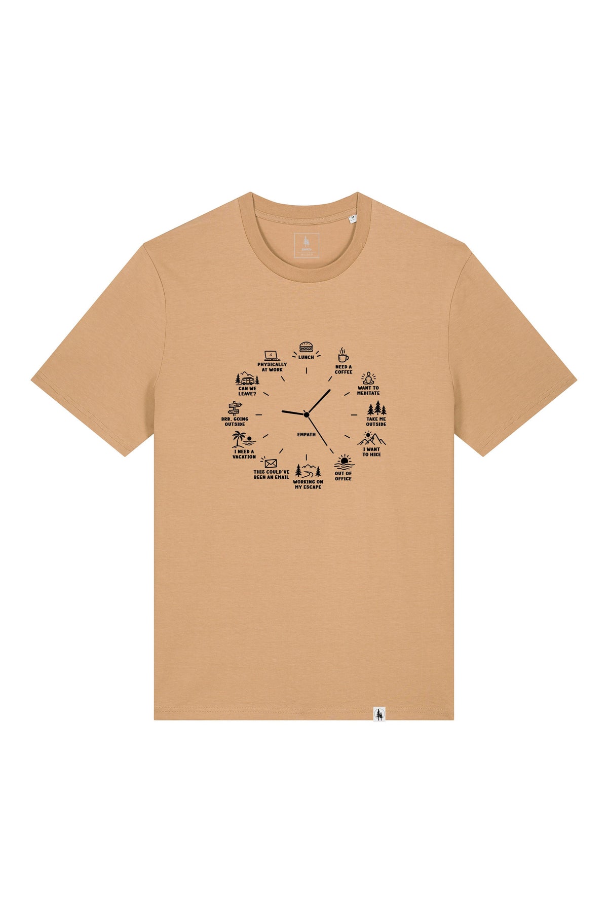 Tricou unisex Sting, print Time to, Latte - față