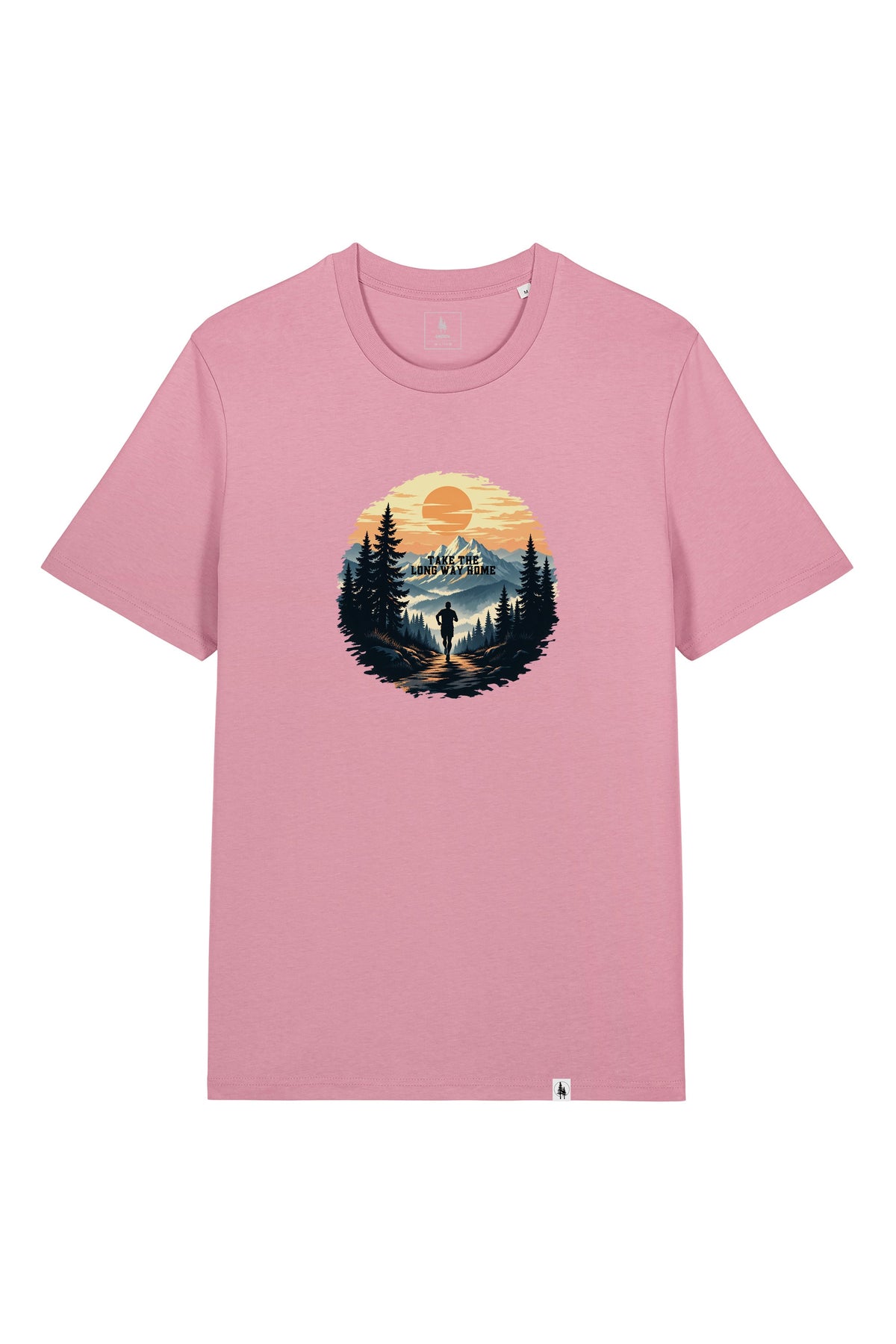 Tricou unisex Sting, print Long way, Lilac Petal - față
