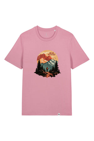 Tricou unisex Sting, print Be an outsider, Lilac Petal - față