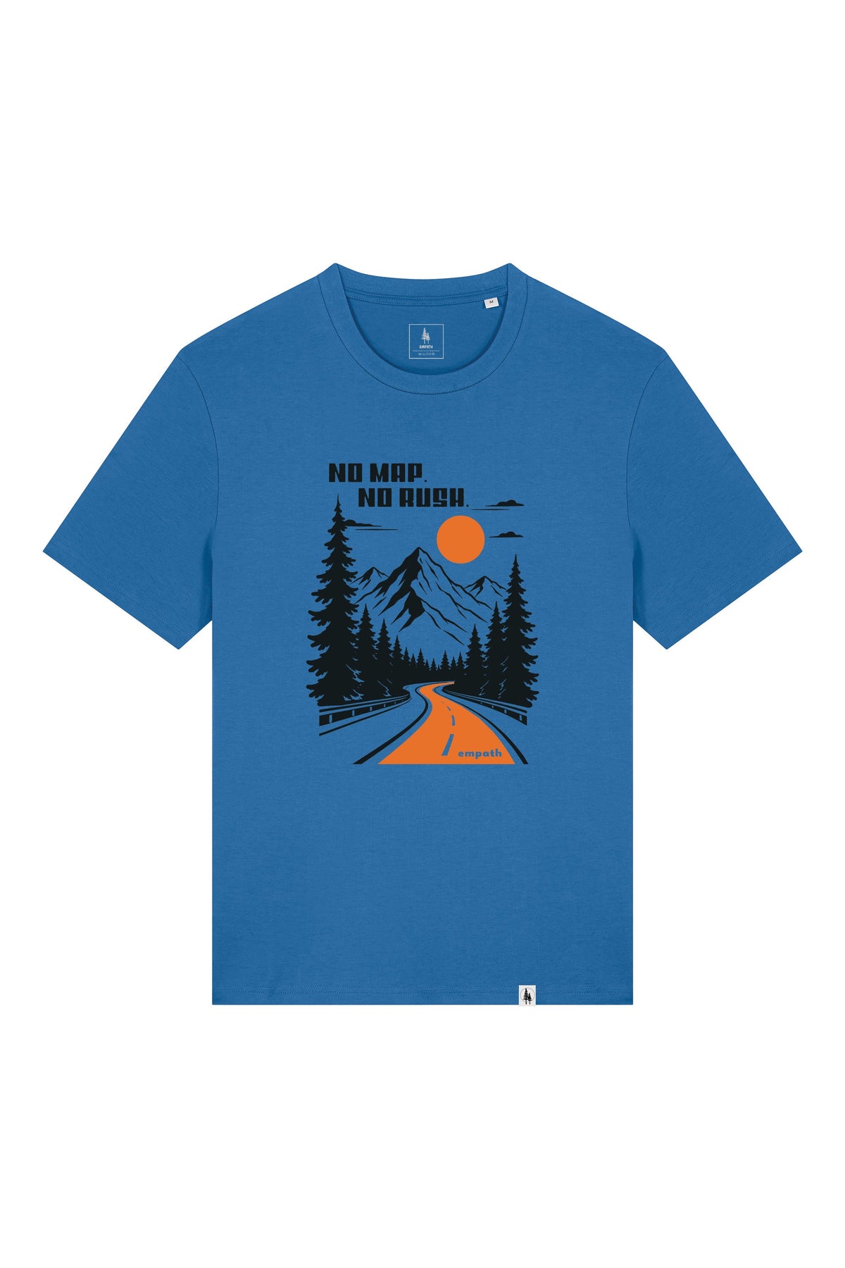 Tricou unisex Sting, print No map, Mindful Blue - față