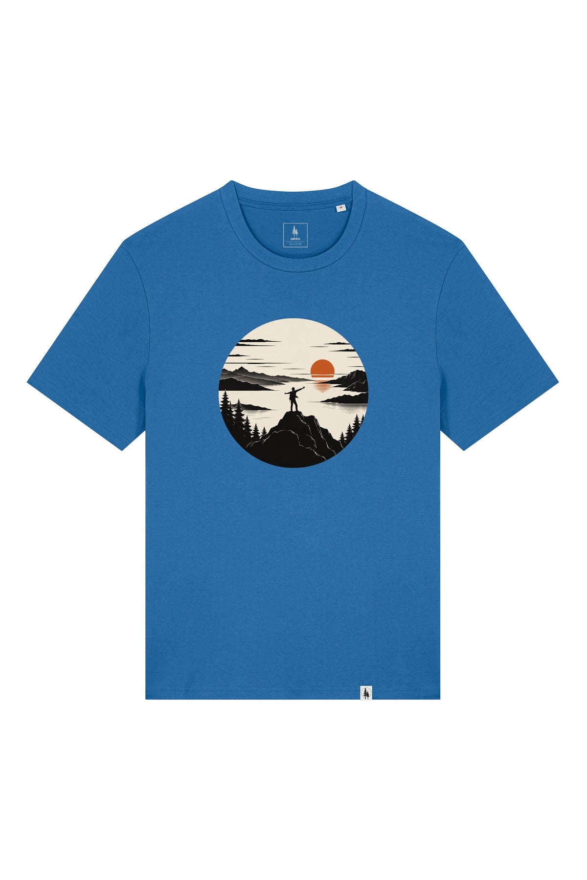 Tricou unisex Sting, print Explore more, Mindful Blue - față
