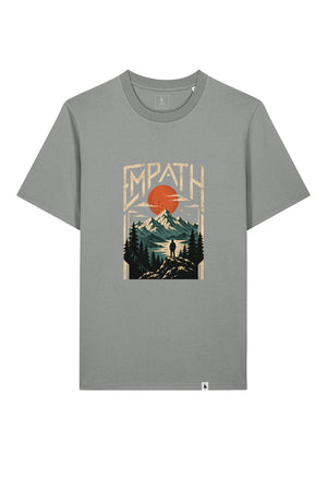 Tricou unisex Sting, print Explorer, Misty Grey - față