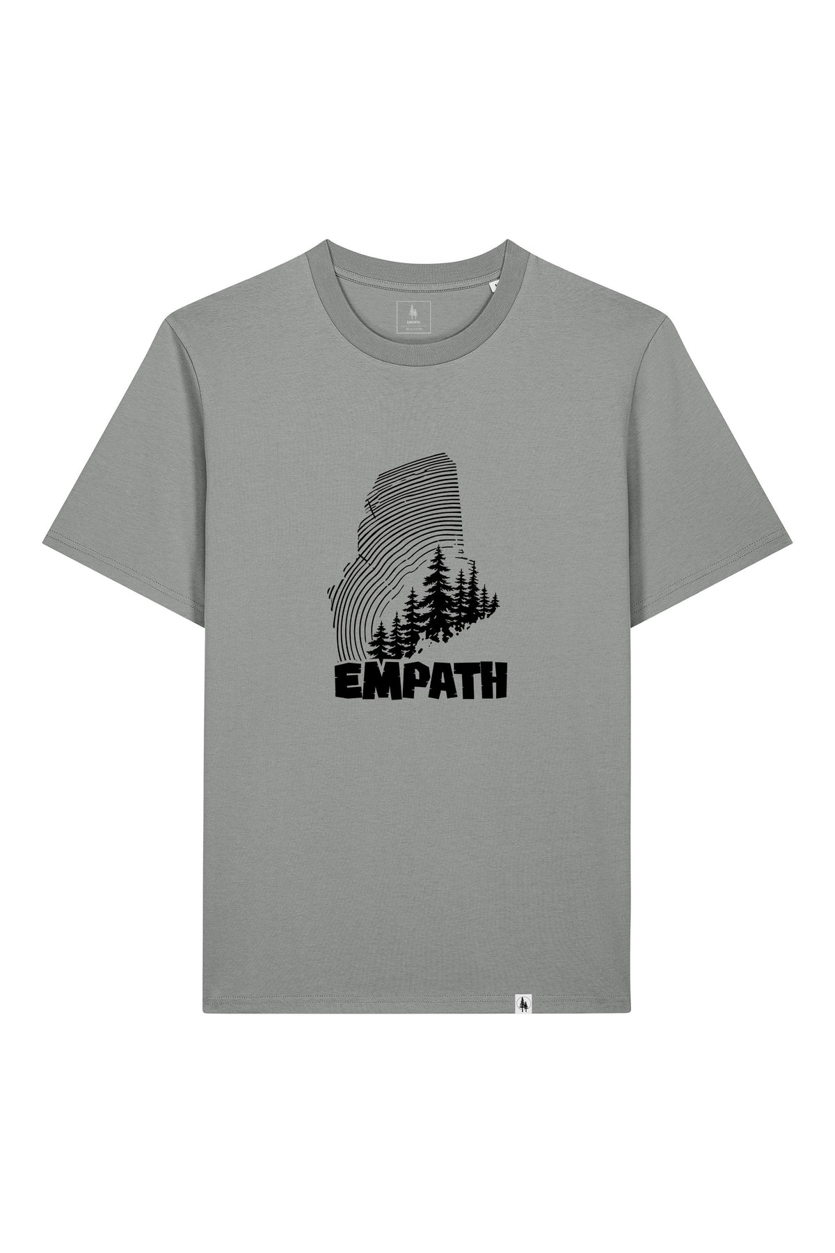 Tricou unisex Sting, print Wood, Misty Grey - față