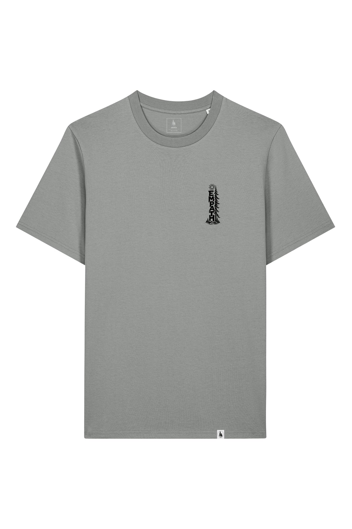 Tricou unisex Sting, print Pine, Misty Grey - față