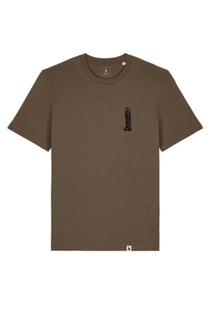 Tricou unisex Sting, print Pine, Mosstone - față