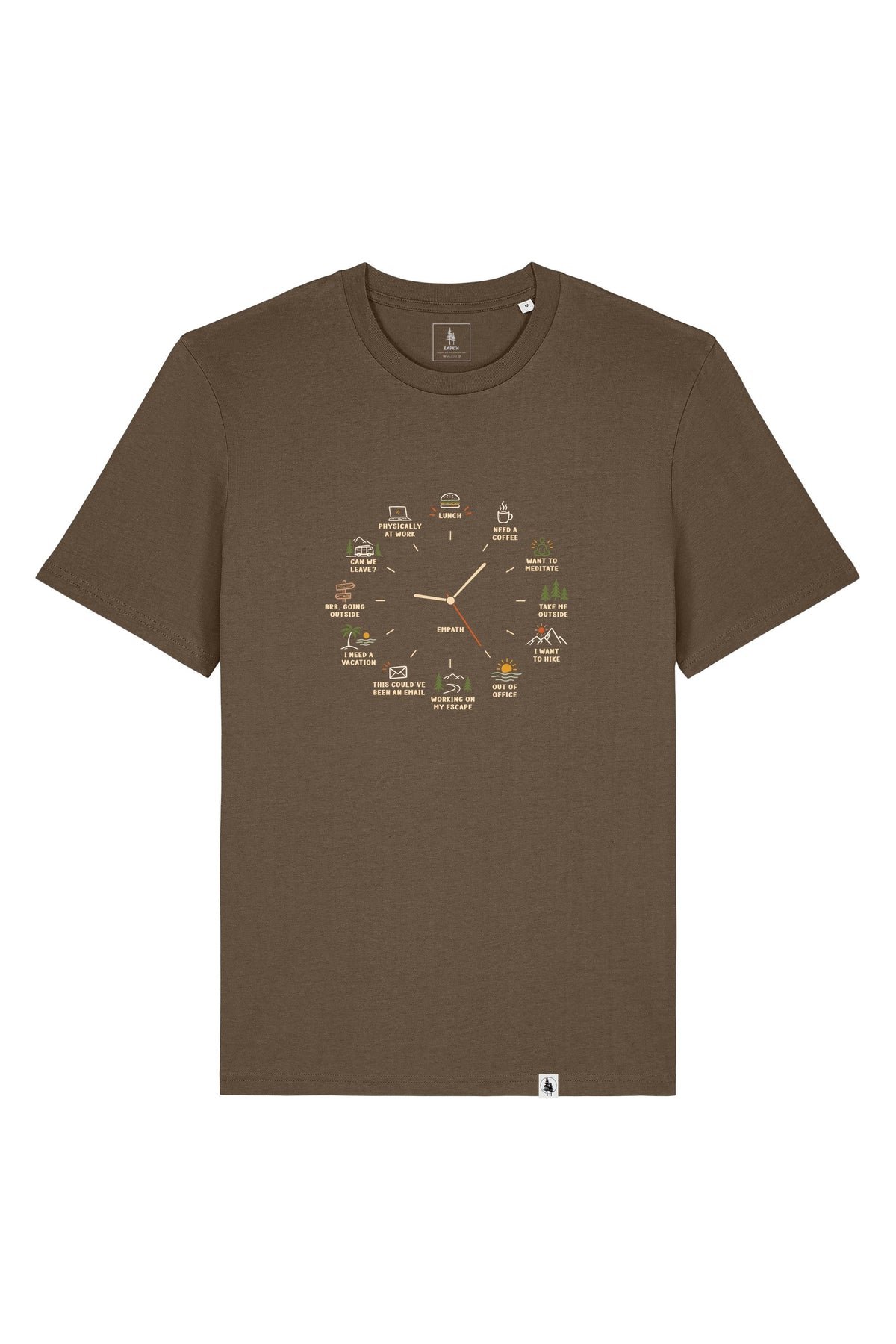 Tricou unisex Sting, print Time to, Mosstone - față