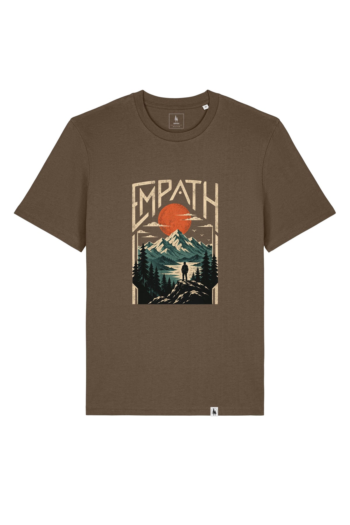 Tricou unisex Sting, print Explorer, Mosstone - față