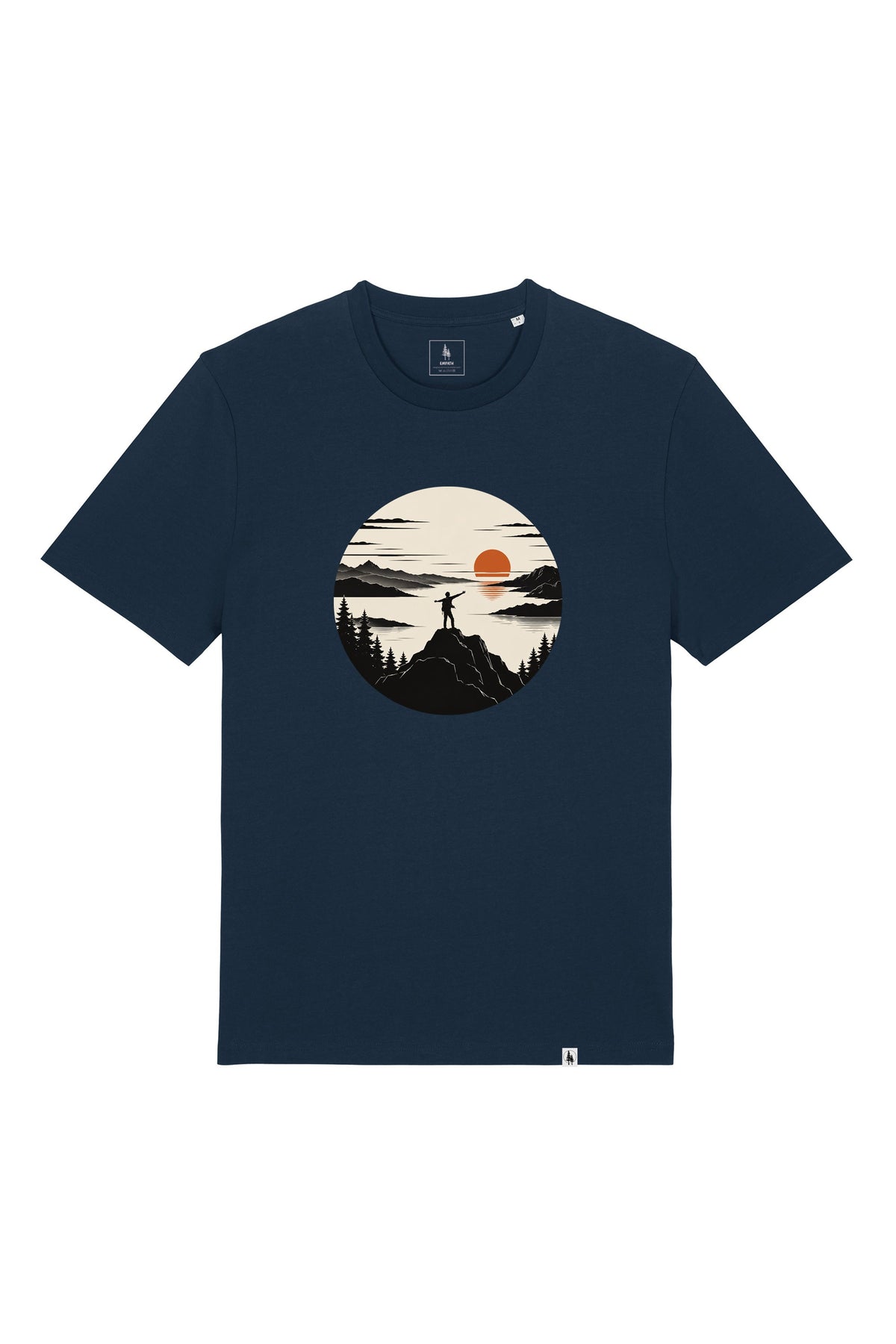 Tricou unisex Sting, print Explore more, Navy - față