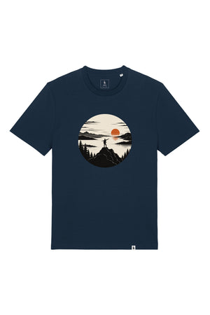 Tricou unisex Sting, print Explore more, Navy - față