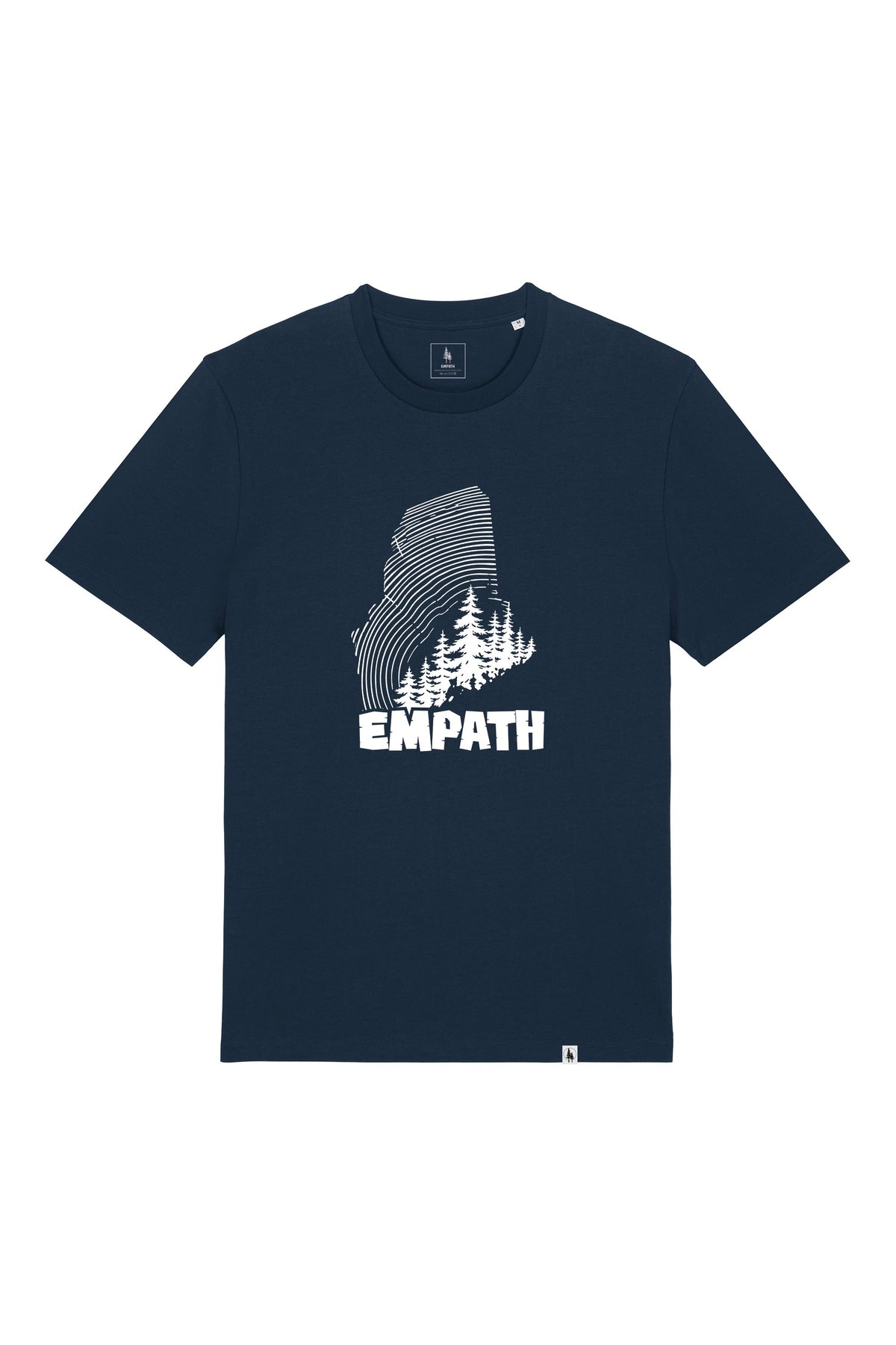 Tricou unisex Sting, print Wood, Navy - față