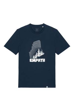 Tricou unisex Sting, print Wood, Navy - față