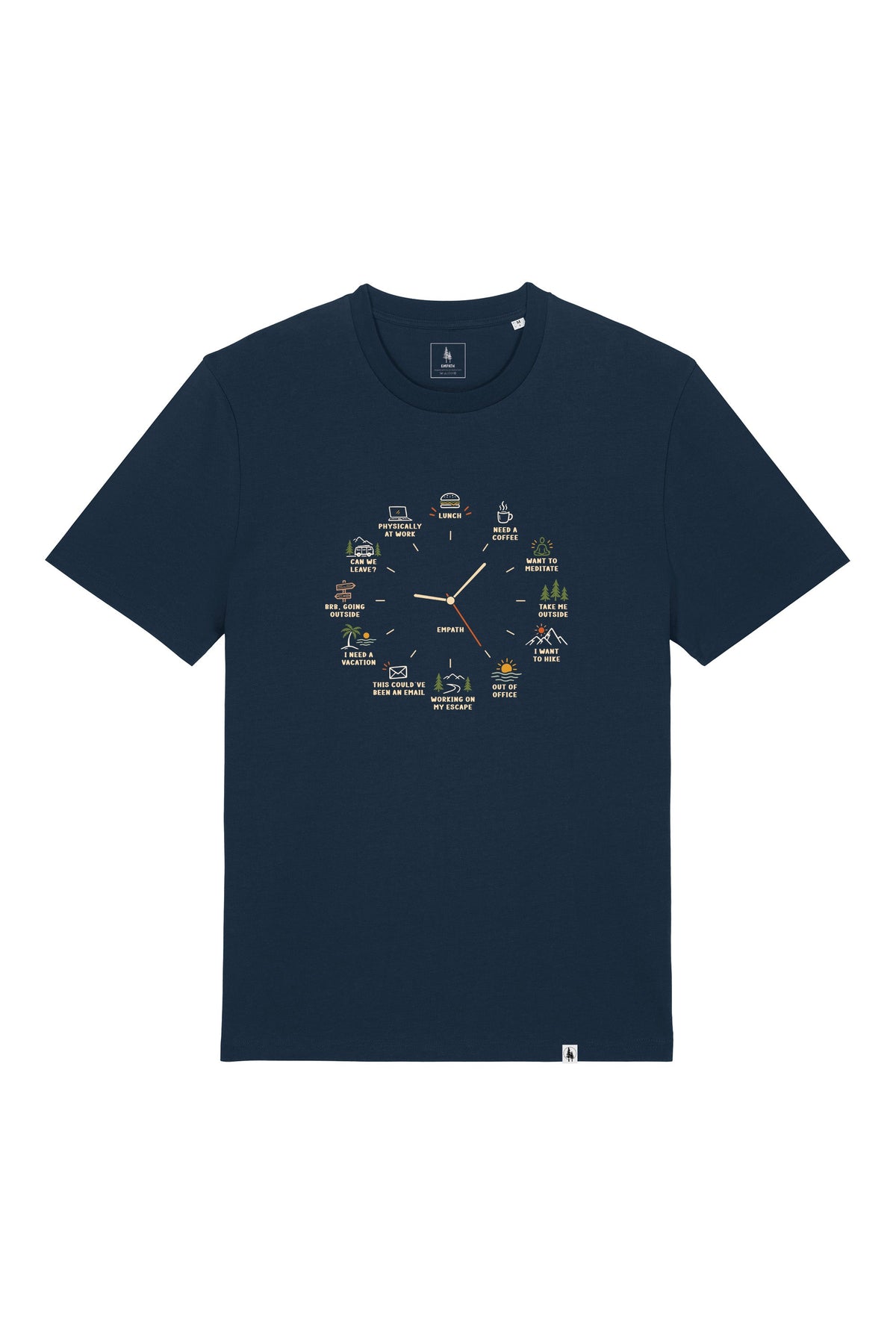 Tricou unisex Sting, print Time to, Navy - față