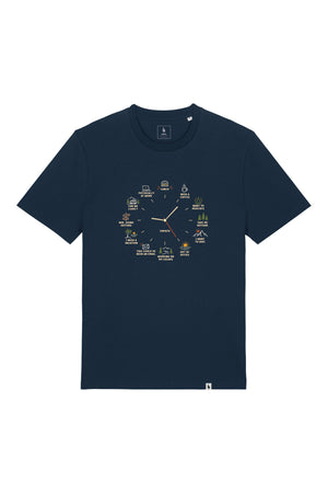 Tricou unisex Sting, print Time to, Navy - față