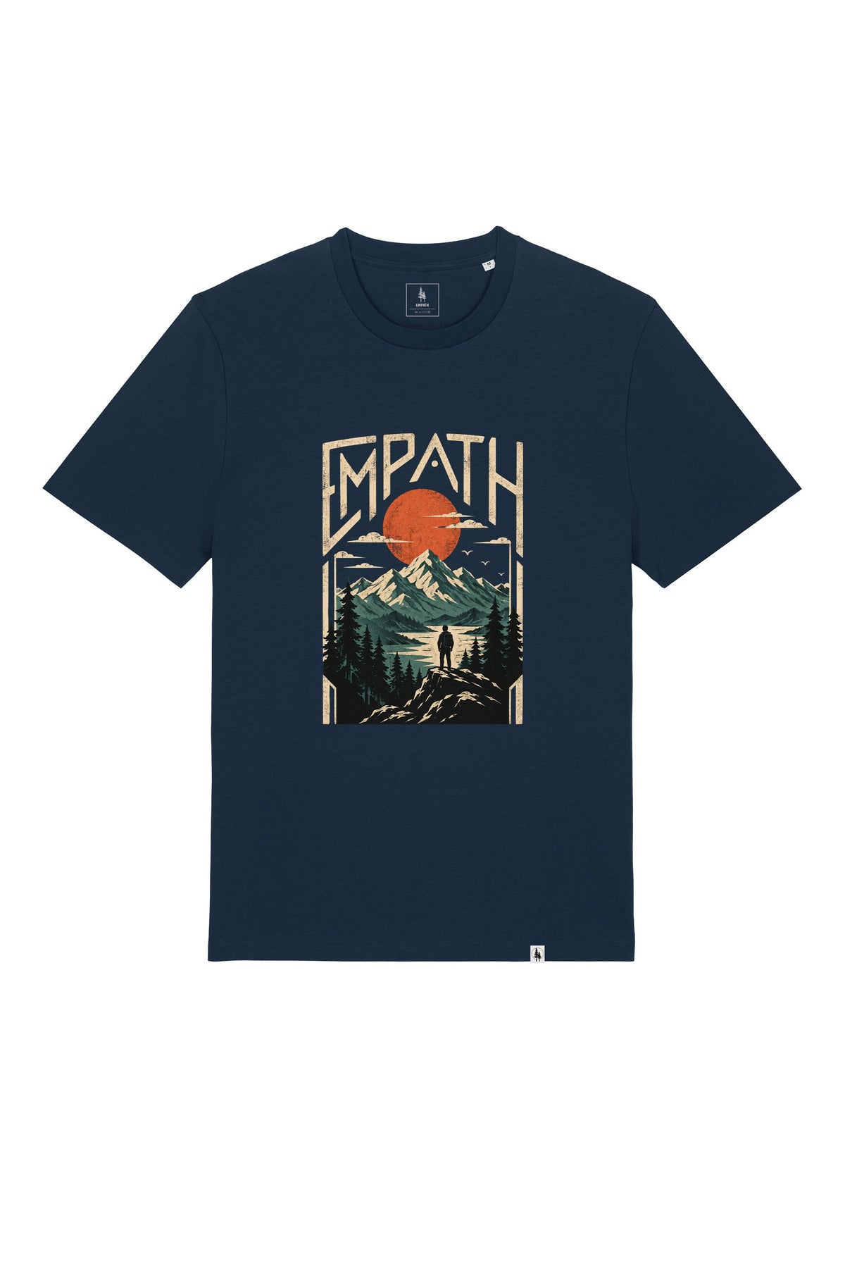 Tricou unisex Sting, print Explorer, Navy - față