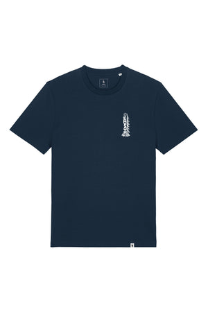 Tricou unisex Sting, print Pine, Navy - față