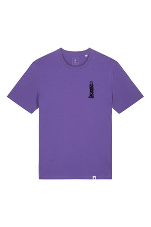 Tricou unisex Sting, print Pine, Purple - față