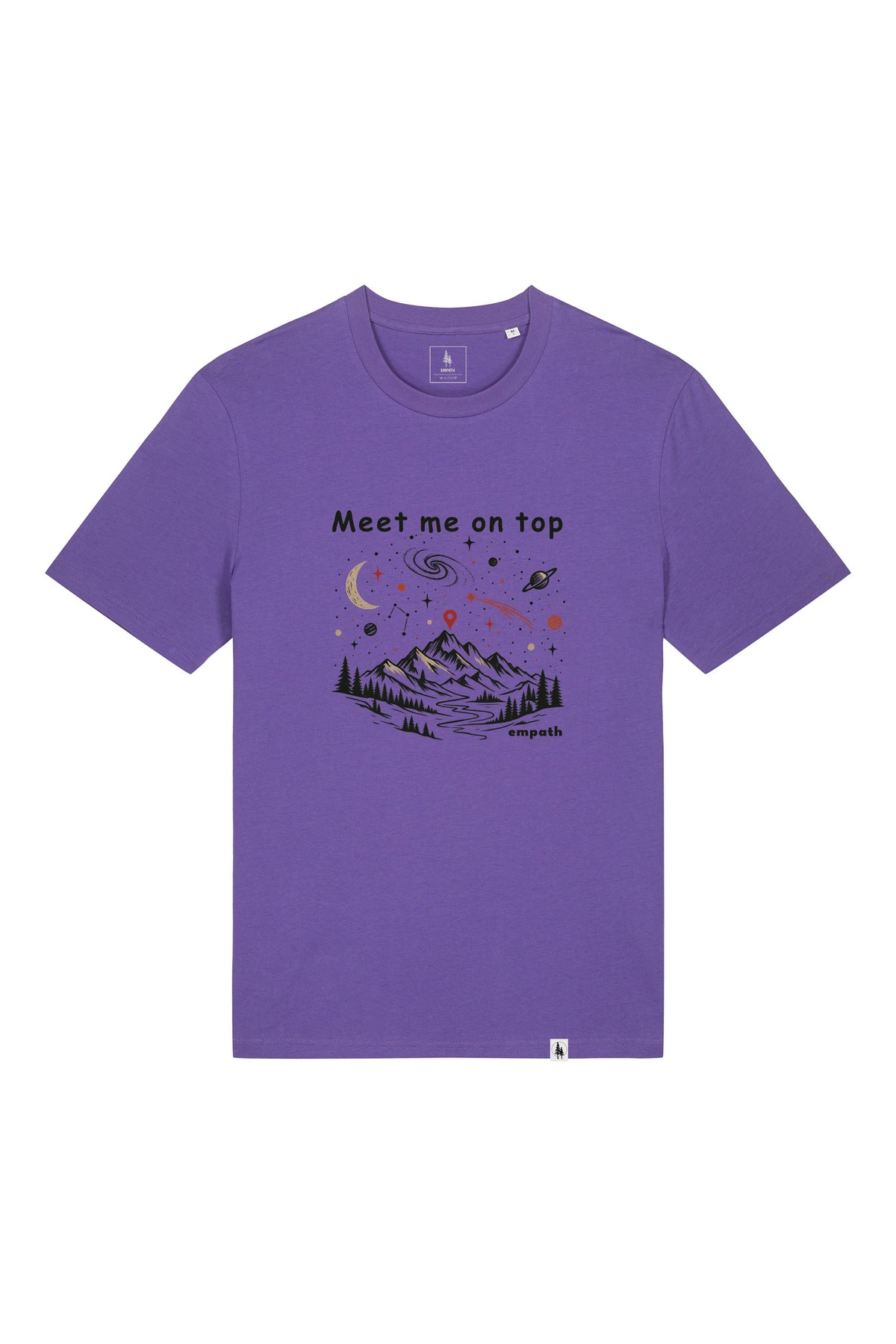 Tricou unisex Sting, print Meet me on top, Purple - față