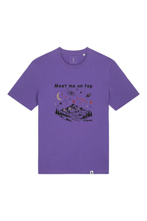 Tricou unisex Sting, print Meet me on top, Purple - față