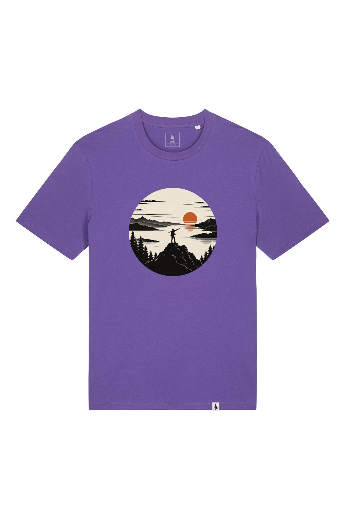 Tricou unisex Sting, print Explore more, Purple - față