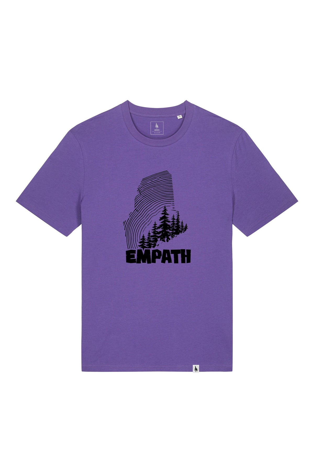 Tricou unisex Sting, print Wood, Purple - față