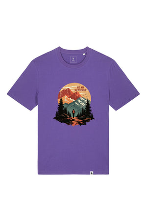 Tricou unisex Sting, print Be an outsider, Purple - față