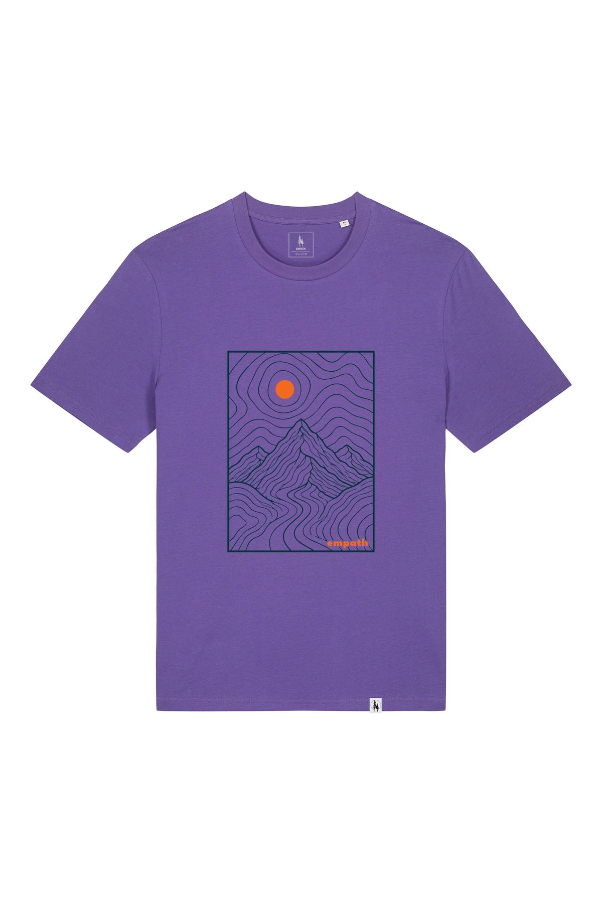 Tricou unisex Sting, print Horizons line art, Purple - față
