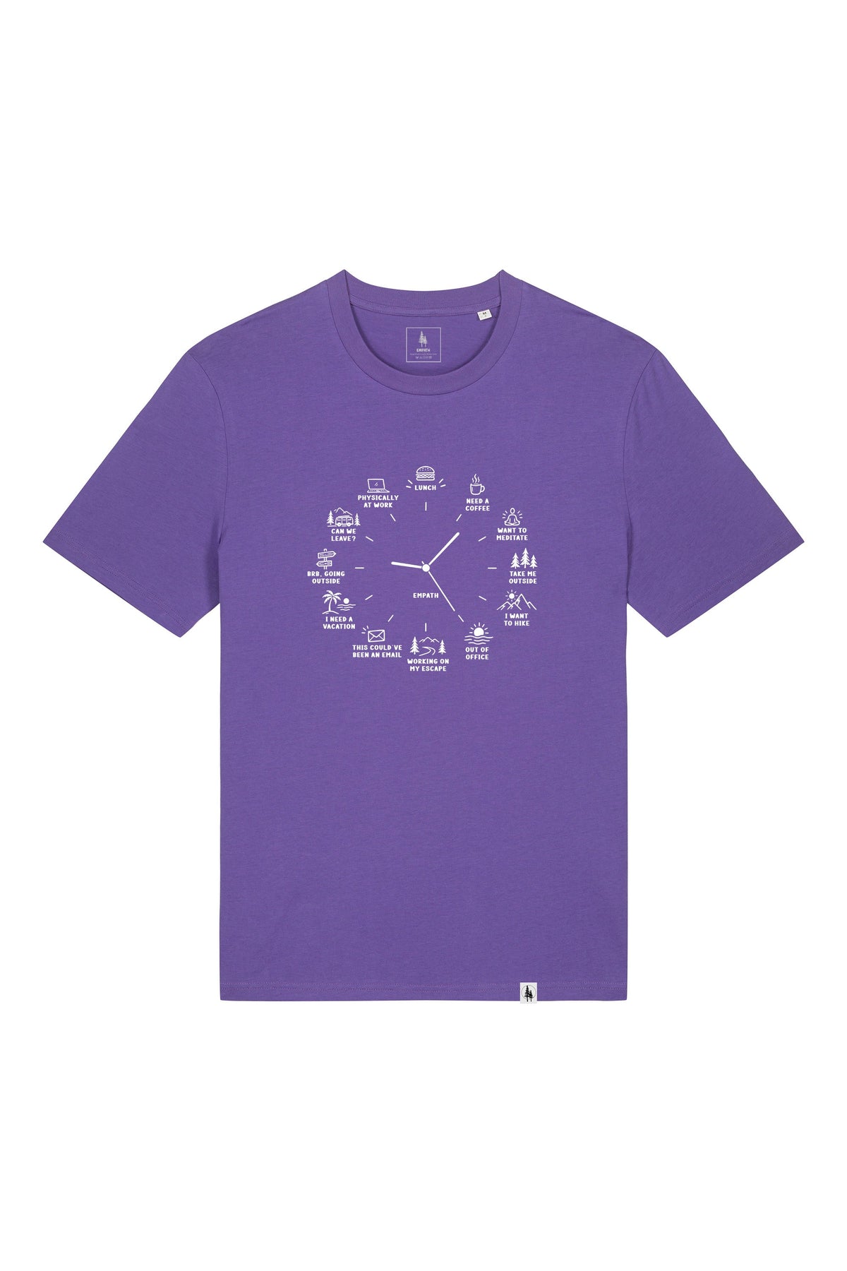 Tricou unisex Sting, print Time to, Purple - față