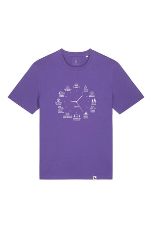Tricou unisex Sting, print Time to, Purple - față