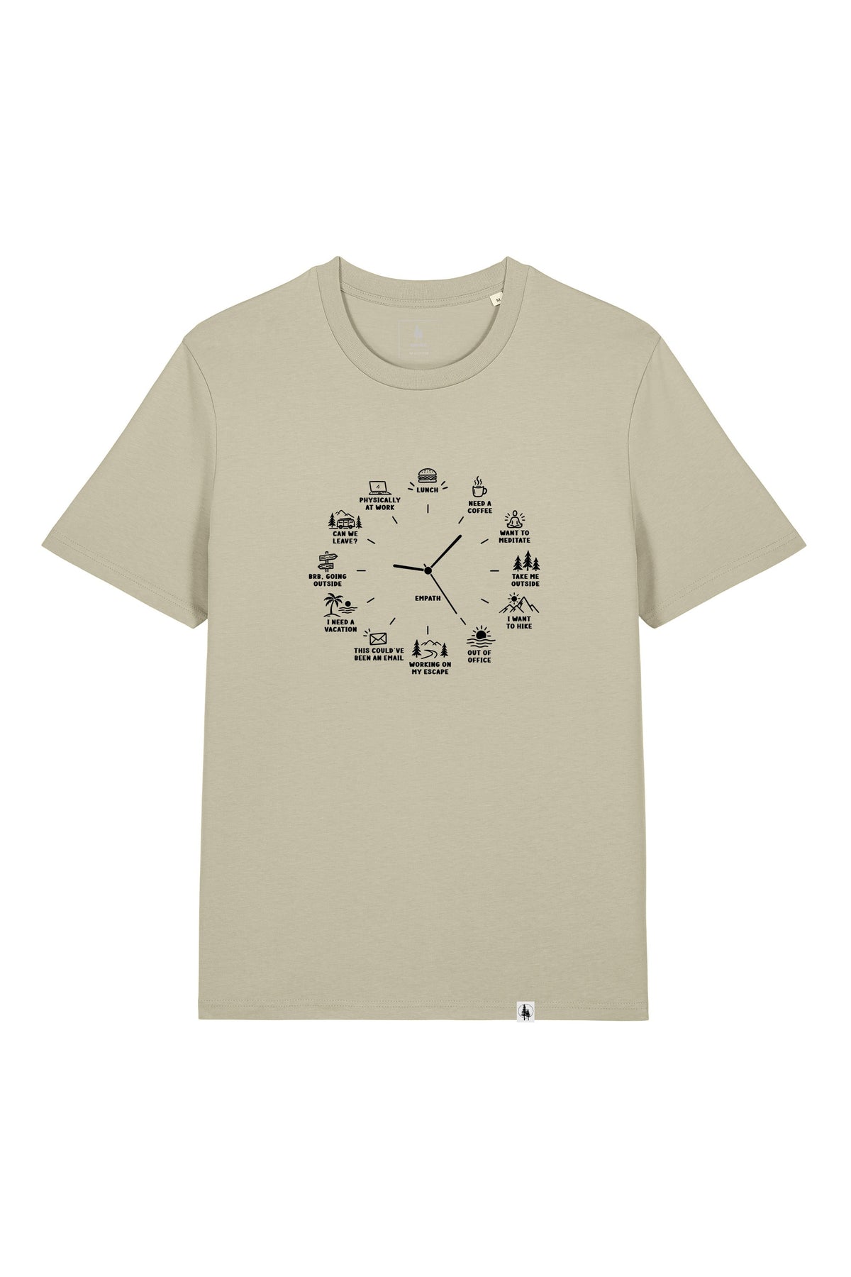 Tricou unisex Sting, print Time to, Stone - față