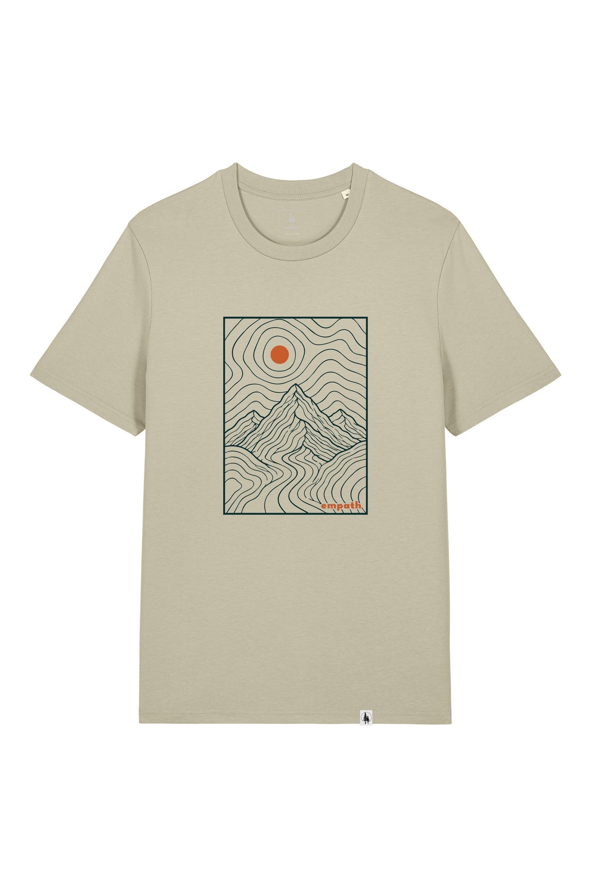 Tricou unisex Sting, print Horizons line art, Stone - față