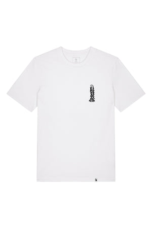 Tricou unisex Sting, print Pine, Alb - față