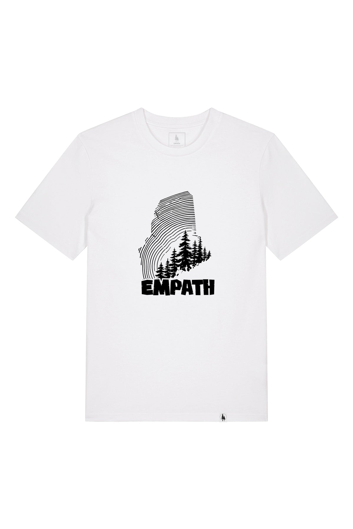 Tricou unisex Sting, print Wood, Alb - față