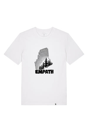 Tricou unisex Sting, print Wood, Alb - față