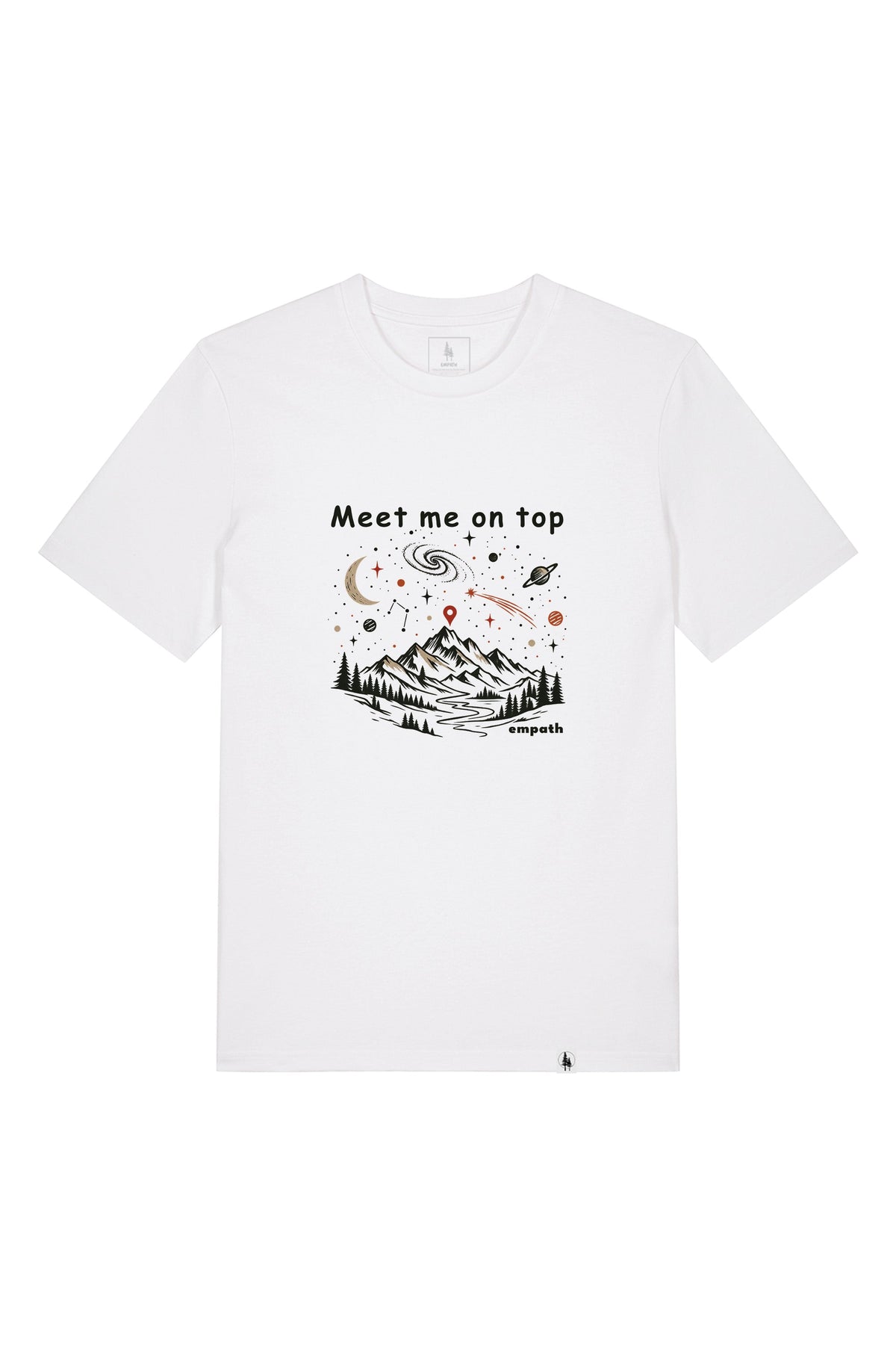 Tricou unisex Sting, print Meet me on top, Alb - față