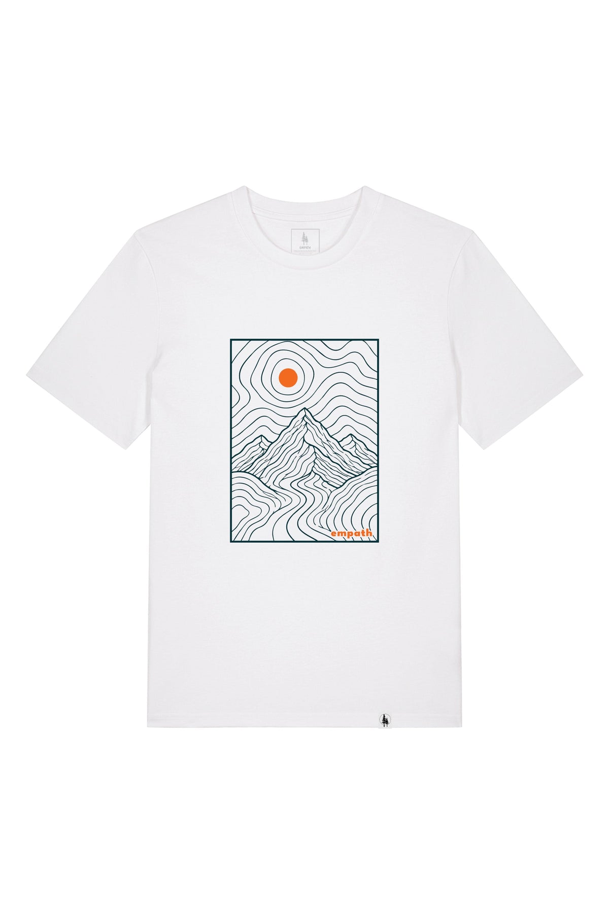 Tricou unisex Sting, print Horizons line art, Alb - față