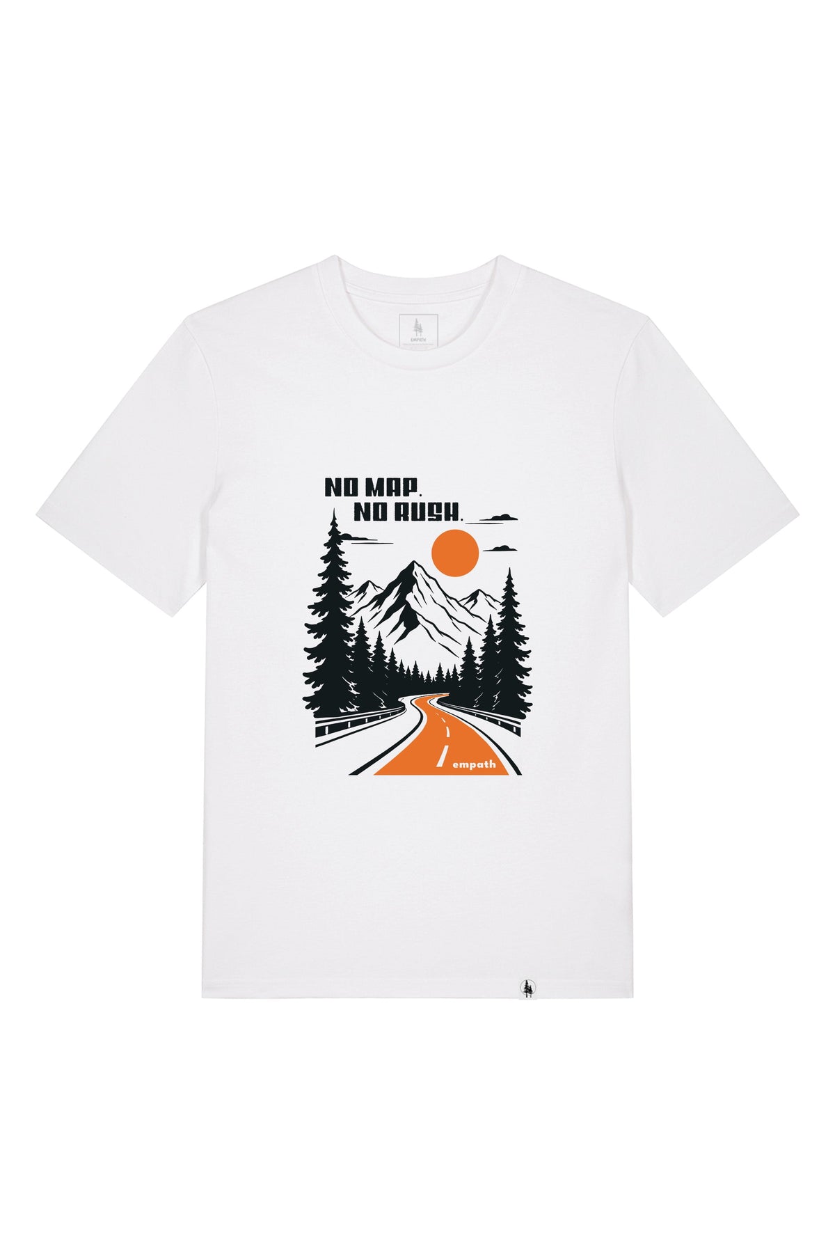 Tricou unisex Sting, print No map, Alb - față