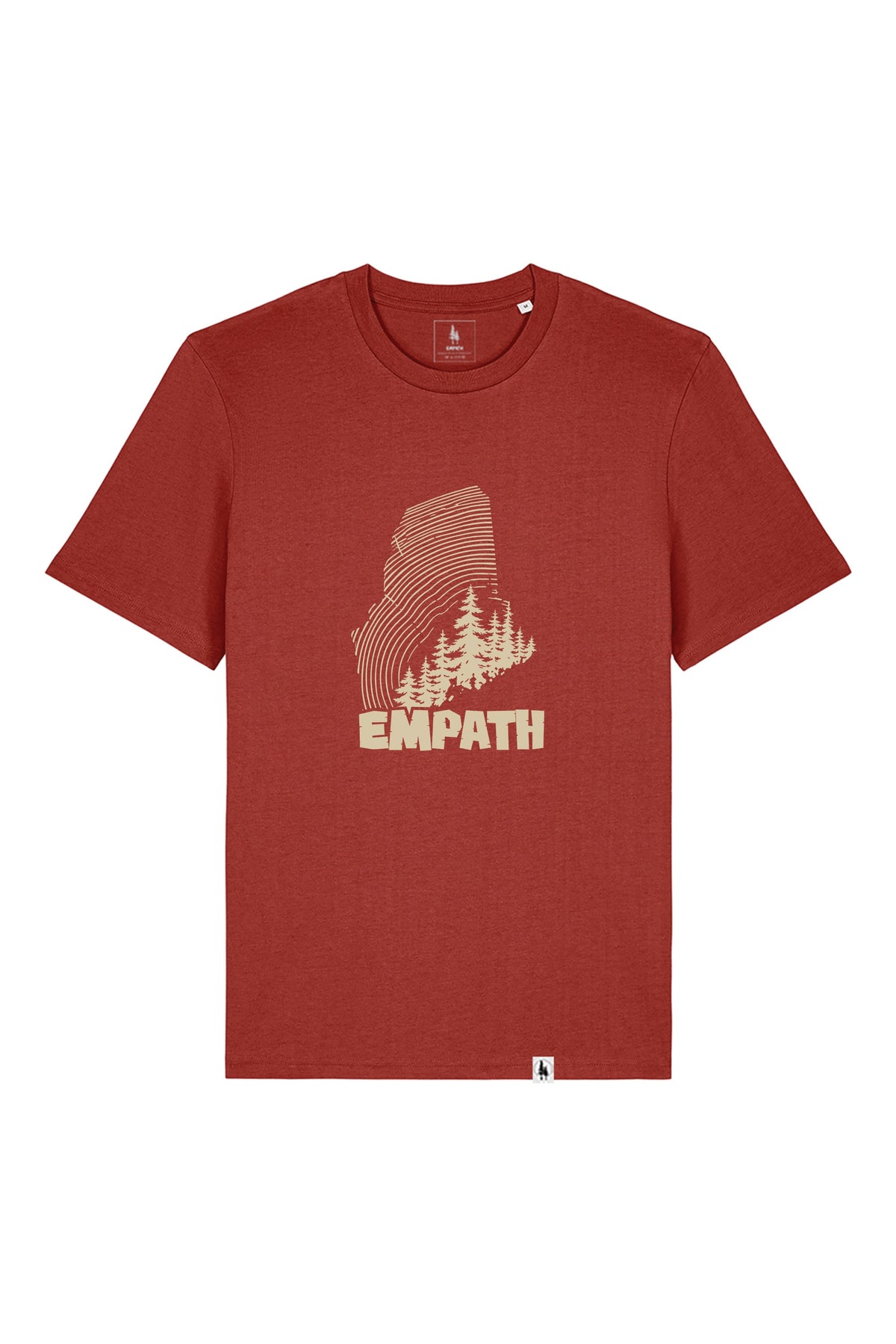 Tricou unisex Sting, print Wood, Earthy Red - față