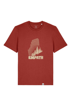 Tricou unisex Sting, print Wood, Earthy Red - față