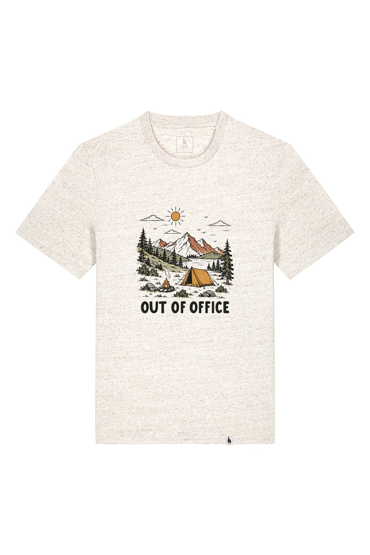 Tricou unisex Sting, print Out of Office, Eco Heather - față
