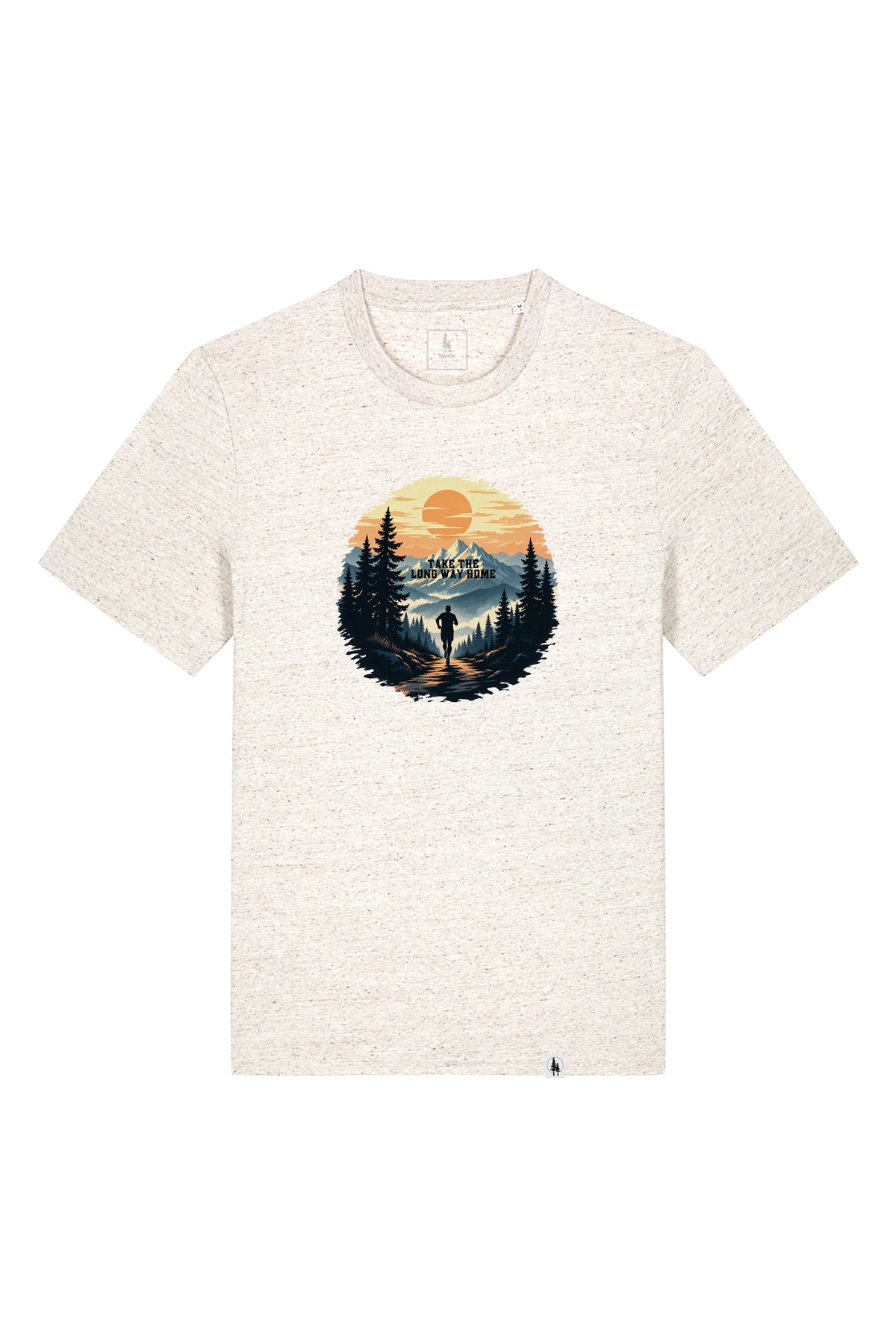 Tricou unisex Sting, print Long way, Eco Heather - față